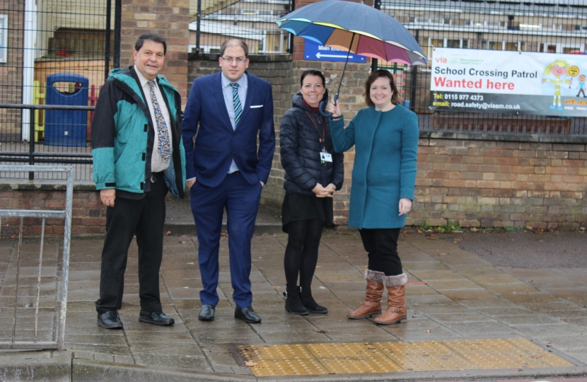 Ruth with councillors and staff outside Jesse Gray School
