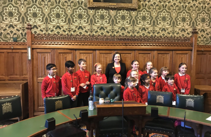 Pupils from Jesse Gray School Meeting with Ruth Edwards MP