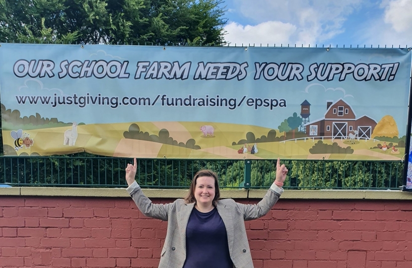 Ruth Edwards Visit to Edwalton School Farm
